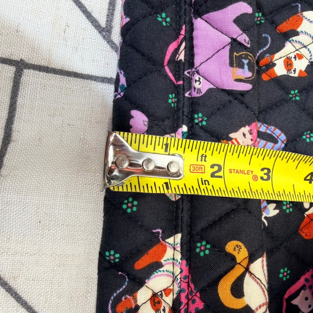 Vera Bradley Large Hipster One Size Black Herding Cats Quilted Crossbody Bag - Picture 5 of 12